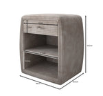 Lade das Bild in den Galerie-Viewer, Eleganter Cord Nachttisch Lilly mit USB-Ladeanschluss für Ihr Schlafzimmer