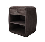 Lade das Bild in den Galerie-Viewer, Eleganter Cord Nachttisch Lilly mit USB-Ladeanschluss für Ihr Schlafzimmer