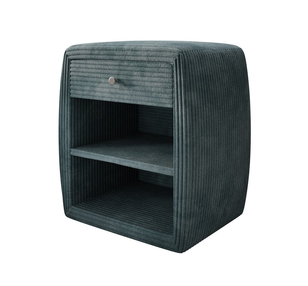 Eleganter Cord Nachttisch Lilly mit USB-Ladeanschluss für Ihr Schlafzimmer