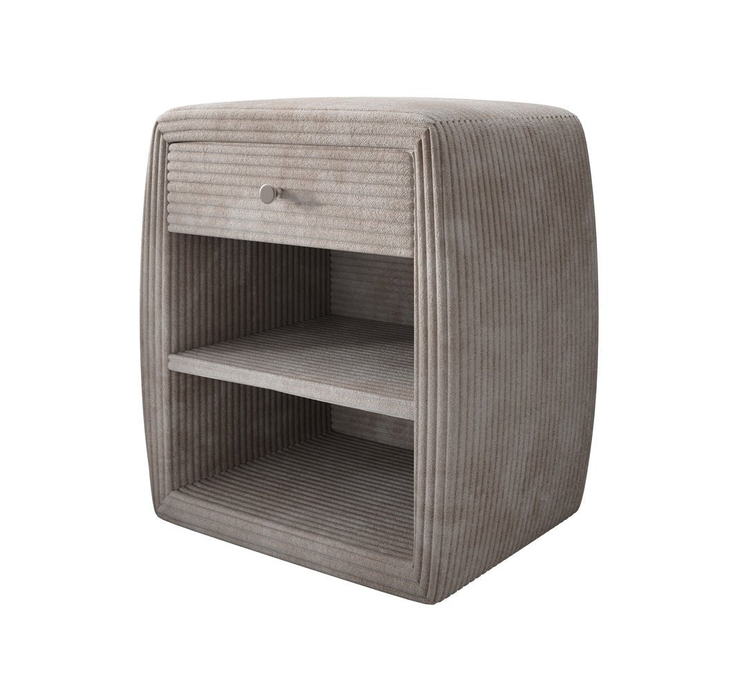 Eleganter Cord Nachttisch Lilly mit USB-Ladeanschluss für Ihr Schlafzimmer