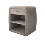 Lade das Bild in den Galerie-Viewer, Eleganter Cord Nachttisch Lilly mit USB-Ladeanschluss für Ihr Schlafzimmer