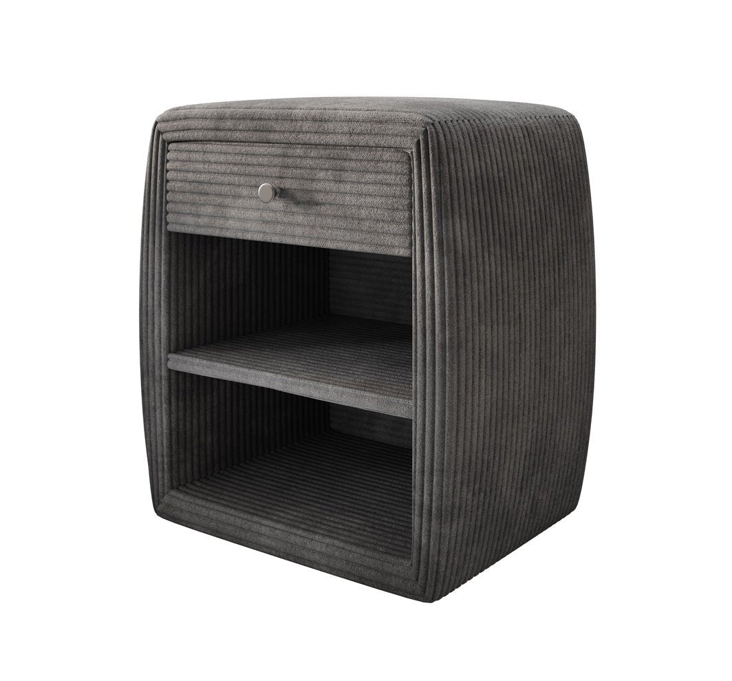 Eleganter Cord Nachttisch Lilly mit USB-Ladeanschluss für Ihr Schlafzimmer