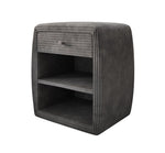 Lade das Bild in den Galerie-Viewer, Eleganter Cord Nachttisch Lilly mit USB-Ladeanschluss für Ihr Schlafzimmer