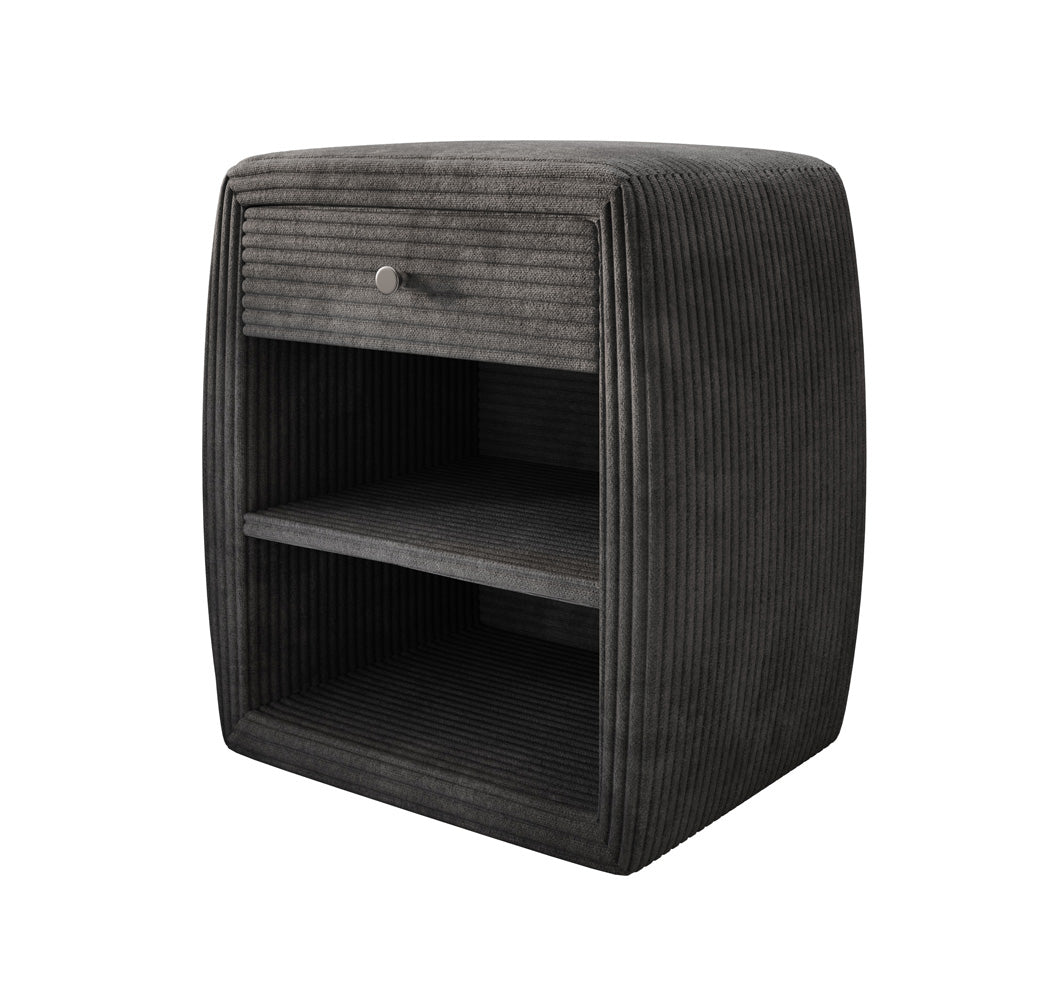 Eleganter Cord Nachttisch Lilly mit USB-Ladeanschluss für Ihr Schlafzimmer