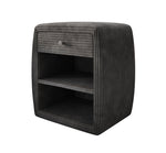 Lade das Bild in den Galerie-Viewer, Eleganter Cord Nachttisch Lilly mit USB-Ladeanschluss für Ihr Schlafzimmer