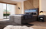 Lade das Bild in den Galerie-Viewer, Luxuriöses Boxspringbett Sejour: Komfortabel, mit LED-Beleuchtung & integriertem Stauraum
