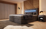 Lade das Bild in den Galerie-Viewer, Luxuriöses Boxspringbett Sejour: Komfortabel, mit LED-Beleuchtung & integriertem Stauraum