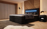 Lade das Bild in den Galerie-Viewer, Luxuriöses Boxspringbett Sejour: Komfortabel, mit LED-Beleuchtung & integriertem Stauraum