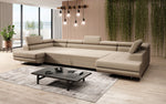 Lade das Bild in den Galerie-Viewer, Luxuriöses Designer Sofa Taormina mit Schlaffunktion, Klappfunktion & Stauraum in Bouclé