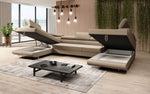 Lade das Bild in den Galerie-Viewer, Luxuriöses Designer Sofa Taormina mit Schlaffunktion, Klappfunktion & Stauraum in Bouclé