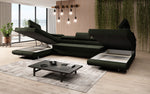 Lade das Bild in den Galerie-Viewer, Luxuriöses Designer Sofa Taormina mit Schlaffunktion, Klappfunktion & Stauraum in Bouclé