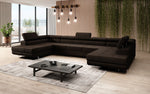 Lade das Bild in den Galerie-Viewer, Luxuriöses Designer Sofa Taormina mit Schlaffunktion, Klappfunktion & Stauraum in Bouclé