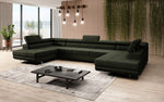 Lade das Bild in den Galerie-Viewer, Luxuriöses Designer Sofa Taormina mit Schlaffunktion, Klappfunktion & Stauraum in Bouclé