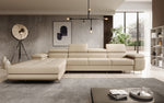 Lade das Bild in den Galerie-Viewer, Elegantes Calvera Maxi Bouclé Ecksofa mit Schlaf- und Stauraumfunktion