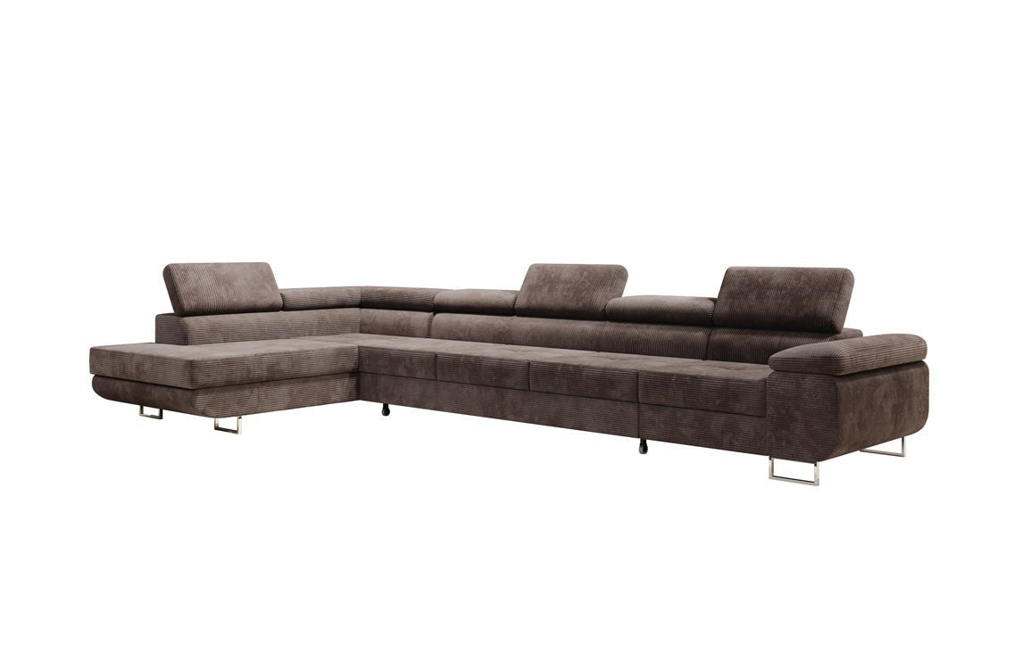 Luxuriöses Designer Cord Ecksofa mit Schlaffunktion – Modern, Vielseitig & Bequem
