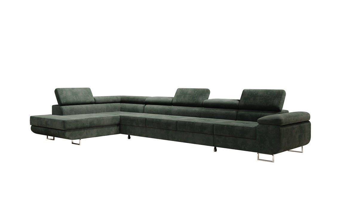 Luxuriöses Designer Cord Ecksofa mit Schlaffunktion – Modern, Vielseitig & Bequem
