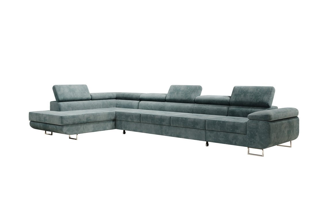 Luxuriöses Designer Cord Ecksofa mit Schlaffunktion – Modern, Vielseitig & Bequem