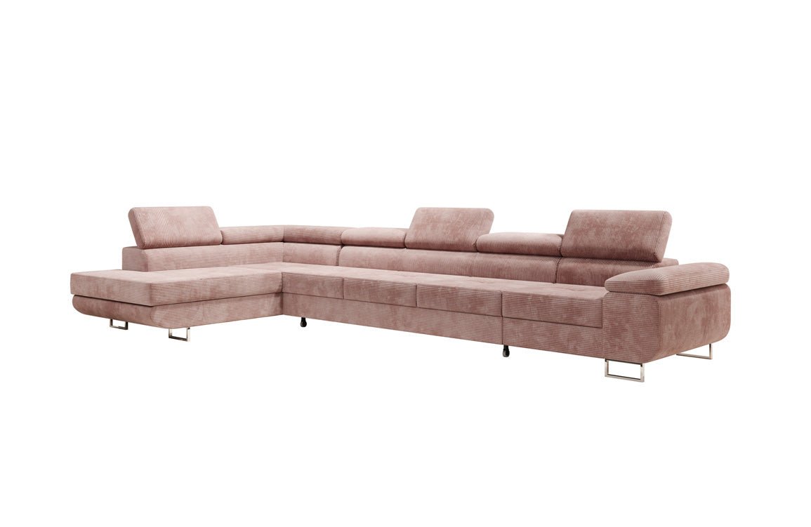 Luxuriöses Designer Cord Ecksofa mit Schlaffunktion – Modern, Vielseitig & Bequem