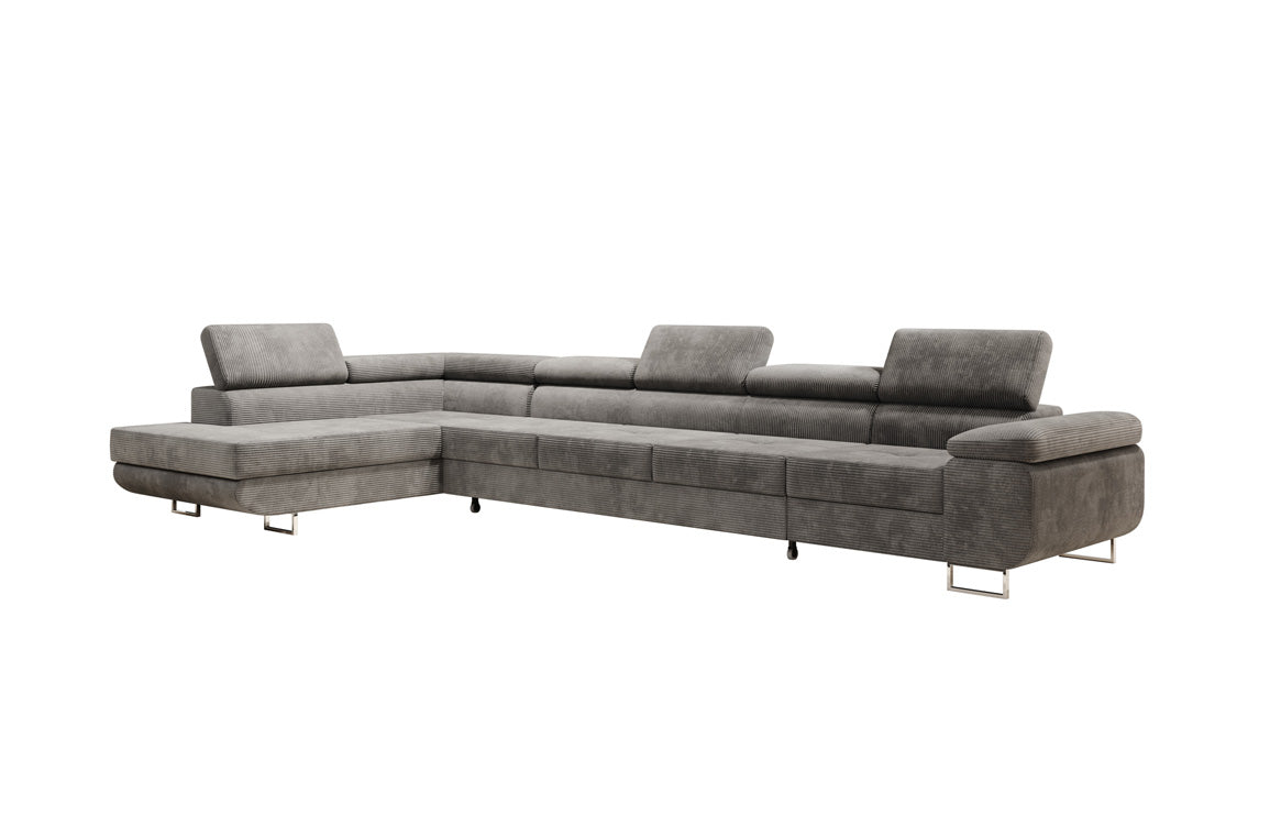 Luxuriöses Designer Cord Ecksofa mit Schlaffunktion – Modern, Vielseitig & Bequem
