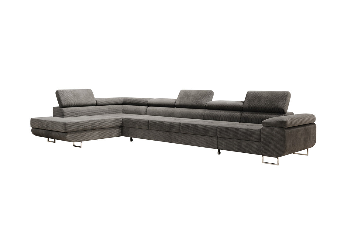 Luxuriöses Designer Cord Ecksofa mit Schlaffunktion – Modern, Vielseitig & Bequem