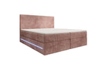 Lade das Bild in den Galerie-Viewer, Luxuriöses Boxspringbett Voyage mit LED-Beleuchtung, Stauraum und Cord-Stoffbezug