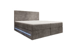 Lade das Bild in den Galerie-Viewer, Luxuriöses Boxspringbett Voyage mit LED-Beleuchtung, Stauraum und Cord-Stoffbezug
