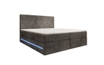 Lade das Bild in den Galerie-Viewer, Luxuriöses Boxspringbett Voyage mit LED-Beleuchtung, Stauraum und Cord-Stoffbezug