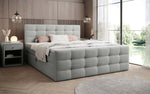 Lade das Bild in den Galerie-Viewer, Luxor Bouclé Boxspringbett: Elegantes Design, Gemütlicher Schlaf, Praktischer Stauraum
