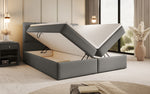 Lade das Bild in den Galerie-Viewer, Luxuriöses Boxspringbett Aurelia Stoffbett mit Integriertem Stauraum für Schlafzimmer