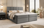 Lade das Bild in den Galerie-Viewer, Luxuriöses Boxspringbett Aurelia Stoffbett mit Integriertem Stauraum für Schlafzimmer
