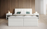Lade das Bild in den Galerie-Viewer, Bouclé Boxspringbett Amalia mit Stauraum – Ultimativen Schlafkomfort & Design