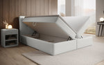 Lade das Bild in den Galerie-Viewer, Bouclé Boxspringbett Amalia mit Stauraum – Ultimativen Schlafkomfort & Design