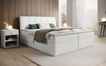 Lade das Bild in den Galerie-Viewer, Bouclé Boxspringbett Amalia mit Stauraum – Ultimativen Schlafkomfort & Design