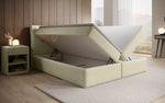 Lade das Bild in den Galerie-Viewer, Bouclé Boxspringbett Amalia mit Stauraum – Ultimativen Schlafkomfort & Design