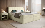 Lade das Bild in den Galerie-Viewer, Bouclé Boxspringbett Amalia mit Stauraum – Ultimativen Schlafkomfort & Design
