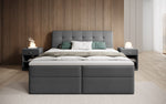 Lade das Bild in den Galerie-Viewer, Bouclé Boxspringbett Amalia mit Stauraum – Ultimativen Schlafkomfort & Design