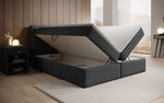 Lade das Bild in den Galerie-Viewer, Bouclé Boxspringbett Amalia mit Stauraum – Ultimativen Schlafkomfort & Design