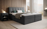 Lade das Bild in den Galerie-Viewer, Bouclé Boxspringbett Amalia mit Stauraum – Ultimativen Schlafkomfort & Design