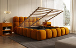 Lade das Bild in den Galerie-Viewer, Boston Samt Designer Polsterbett mit Stauraum – Luxus & Komfort