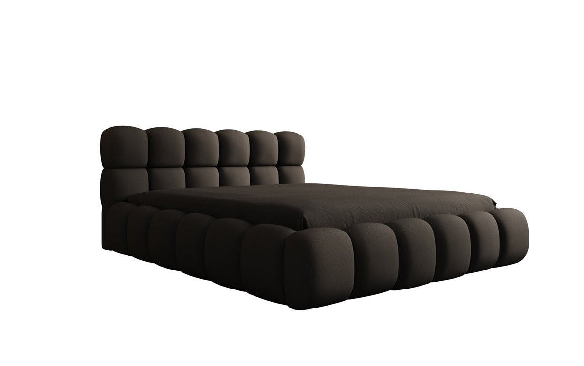 Designer Polsterbett Boston Stoff - Luxuriöses Komfortbett mit Großem Stauraum