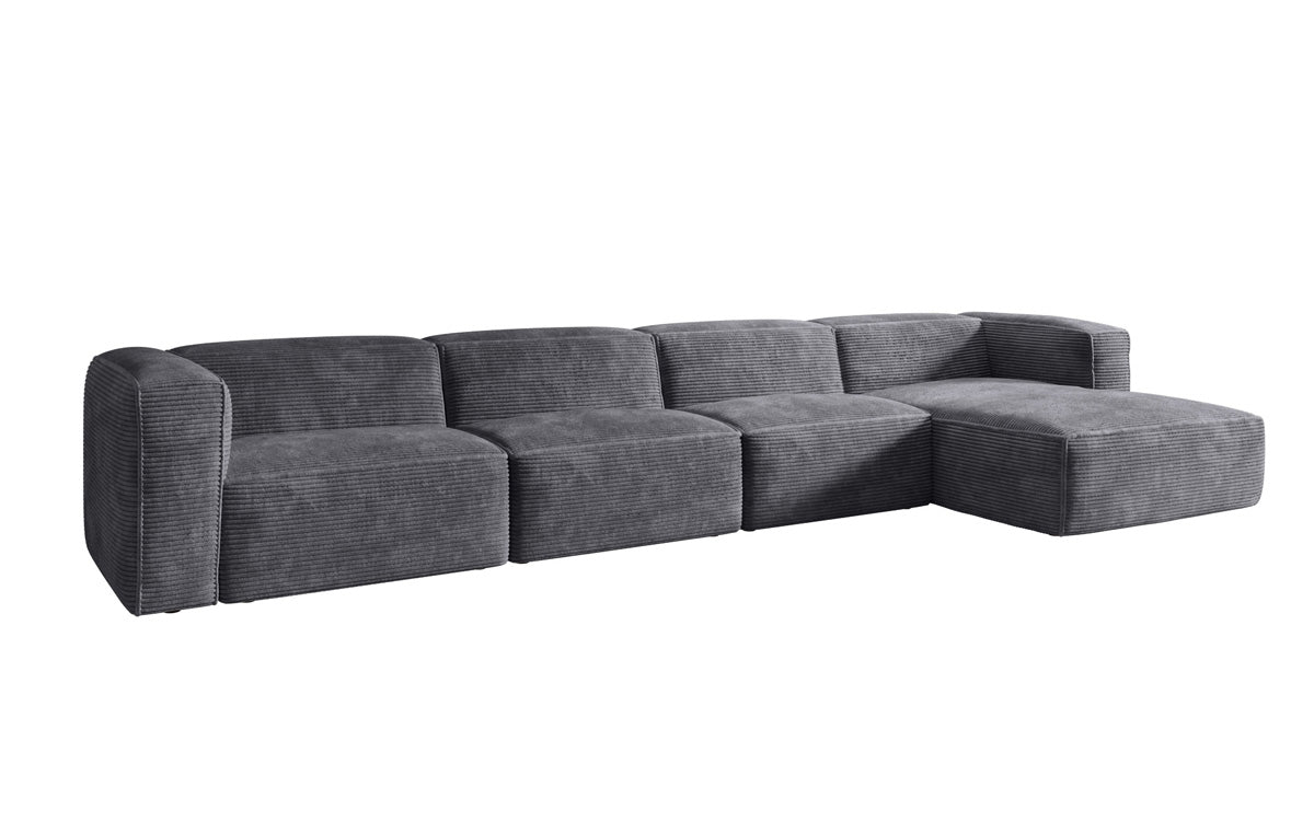Luxuriöses Comfy L Maxi Cord Ecksofa: Schlaffunktion, Stauraum, Stilvoller Komfort