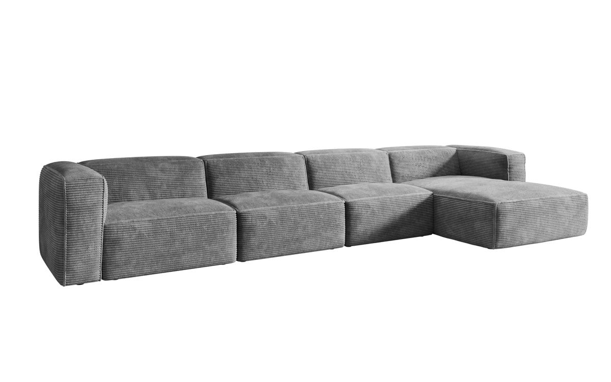 Luxuriöses Comfy L Maxi Cord Ecksofa: Schlaffunktion, Stauraum, Stilvoller Komfort