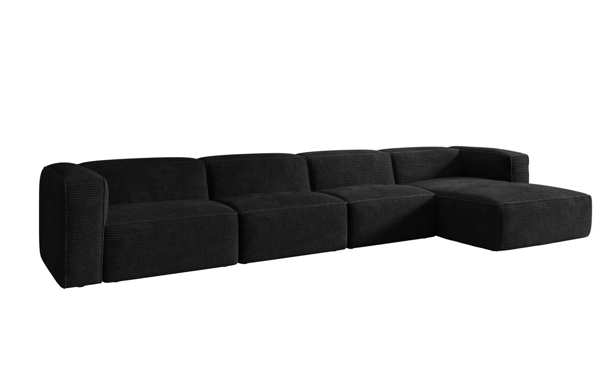 Luxuriöses Comfy L Maxi Cord Ecksofa: Schlaffunktion, Stauraum, Stilvoller Komfort