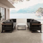 Lade das Bild in den Galerie-Viewer, Vayla Luxus Garten-Loungeset: 2 Dreisitzer Sofas, Couchtisch, Sunbrella, Aluminium