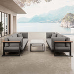 Lade das Bild in den Galerie-Viewer, Vayla Luxus Garten-Loungeset: 2 Dreisitzer Sofas, Couchtisch, Sunbrella, Aluminium