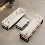 Lade das Bild in den Galerie-Viewer, Vayla Luxus Garten-Loungeset: 2 Dreisitzer Sofas, Couchtisch, Sunbrella, Aluminium