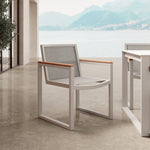 Lade das Bild in den Galerie-Viewer, Elegante Vayla Gartenstuhl Armlehnenstuhl Outdoor Aluminium Robinienholz Bequem Robust Stilvoll Modern