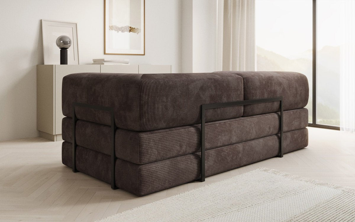 Luxuriöses Designer Cord Sofa 3-Sitzer – Komfort, Stil und Stauraum vereint