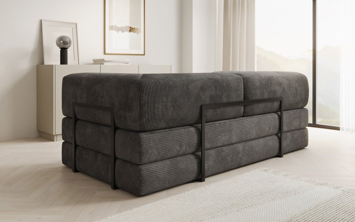 Luxuriöses Designer Cord Sofa 3-Sitzer – Komfort, Stil und Stauraum vereint