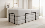 Lade das Bild in den Galerie-Viewer, Luxuriöses Designer Lazy 3-Sitzer Schlafsofa mit Stauraum in Bouclé